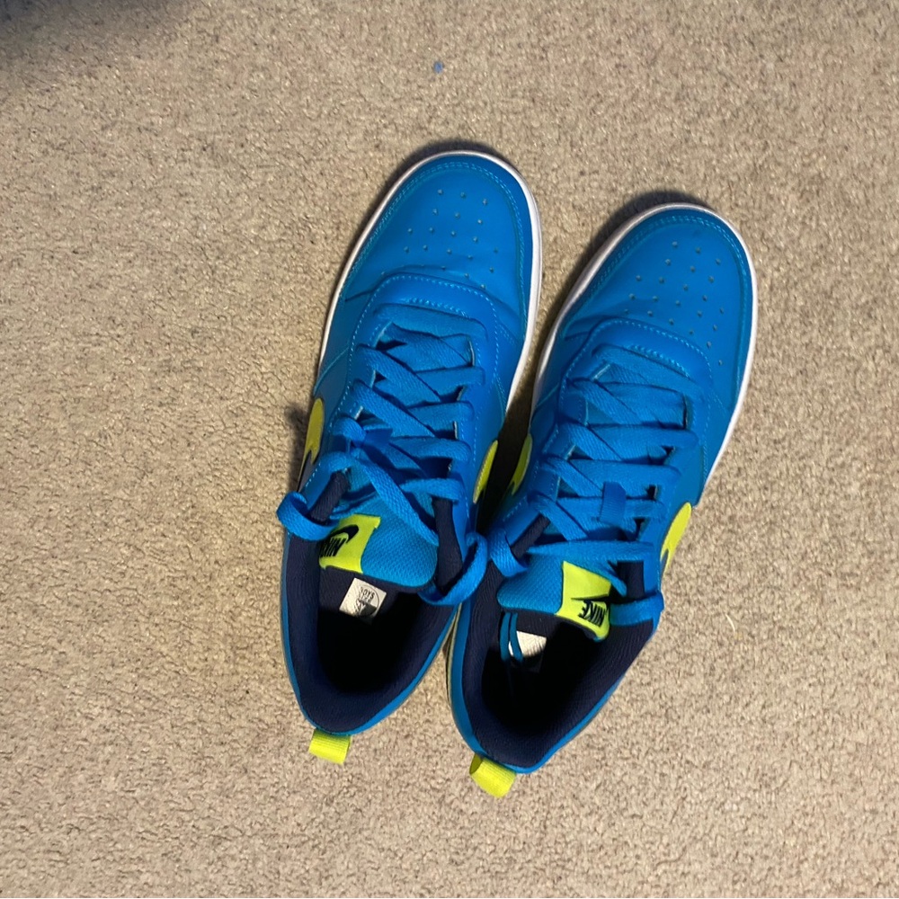 Nike Blue and Neon Green Sneakers